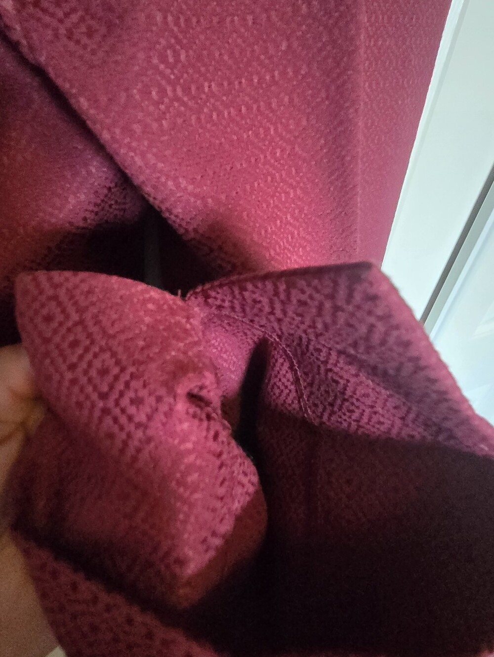 Slim Ankle Men's Dress Pants - Burgundy - Picture 5 of 9